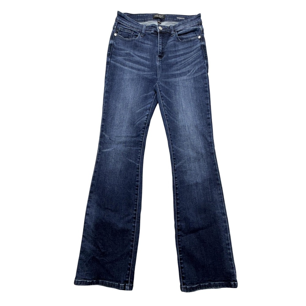 Judy Blue Womens Slim Bootcut Jeans Dark Wash Mid Rise Blue Size 7/28 JB82162DK